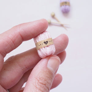 Miniature Knitting Needles and Wool