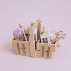 Miniature Wooden Sewing Box