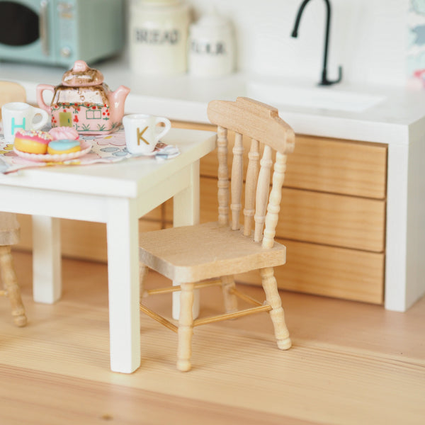 Miniature Bare Wood Spindle Chair