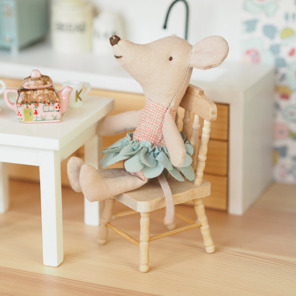 Miniature Bare Wood Spindle Chair