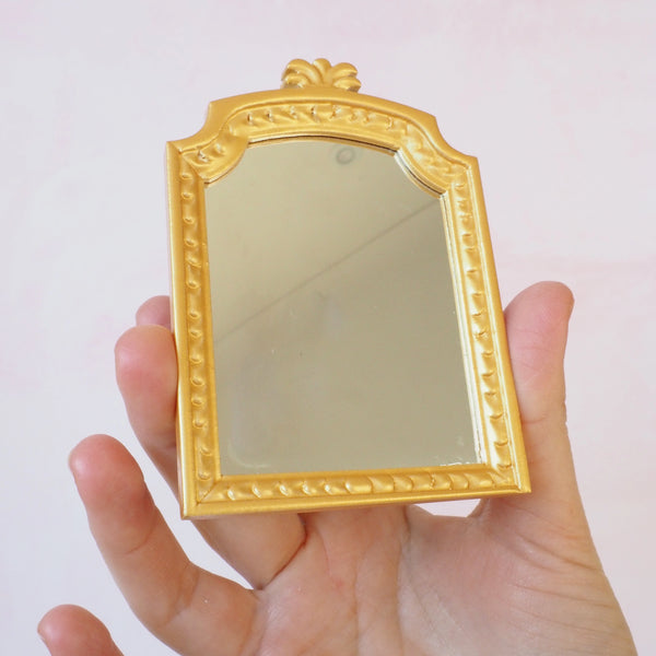 Miniature Large Gold Mirror