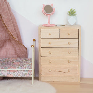 Miniature Plain Wooden Chest of Drawers