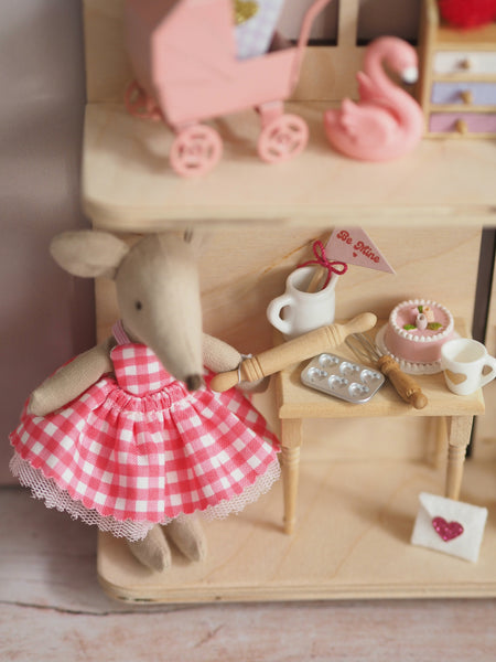 Pink Gingham and Tulle Dress