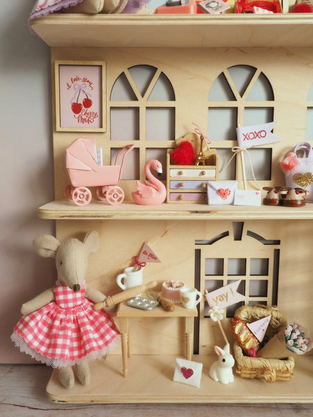 Pink Metal Miniature Pram