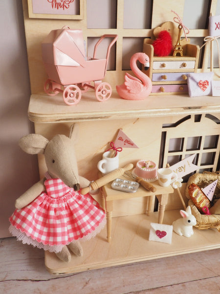 Pink Metal Miniature Pram