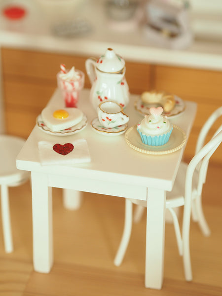 Miniature Tea and Coffee Set - Cherry Print