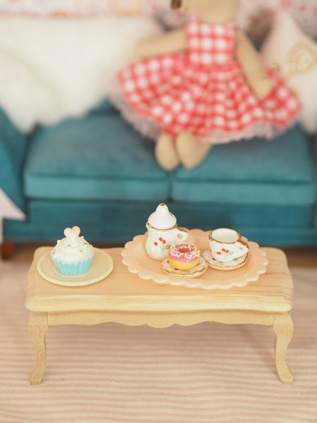 Miniature Peach Scalloped Tray