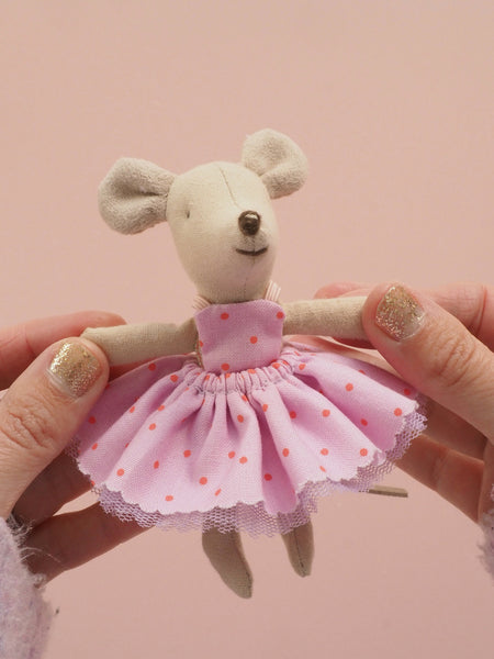 Purple Polka dot Dress - Maileg Little Sister