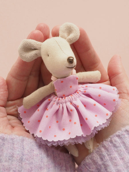 Purple Polka dot Dress - Maileg Little Sister