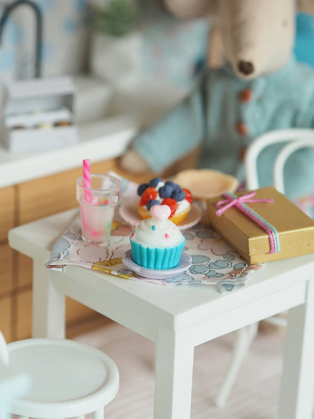 Miniature Blue Cupcake