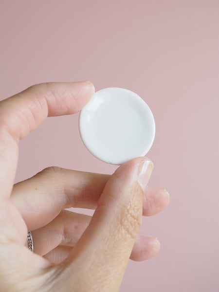 Miniature White China Plate