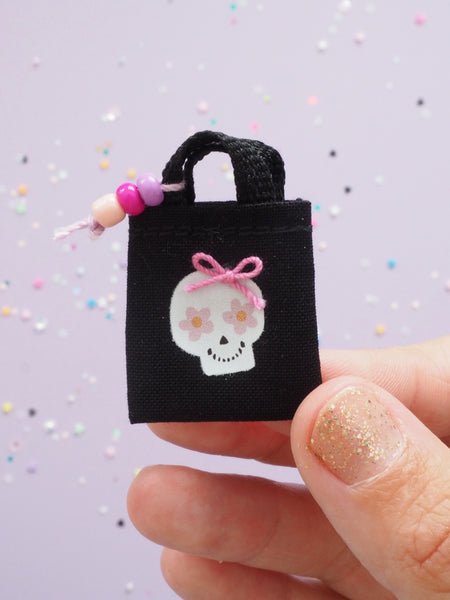 Miniature Halloween Skull Tote Bag