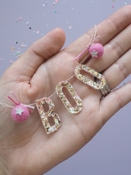 Miniature 'BOO' Halloween Garland