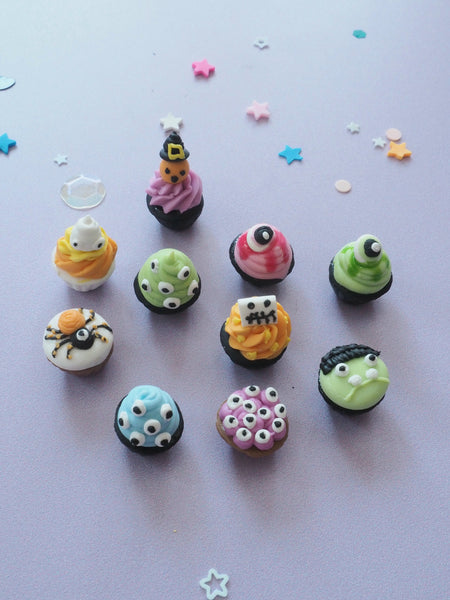 Miniature Halloween Cupcakes - Set of 3 (lucky dip)