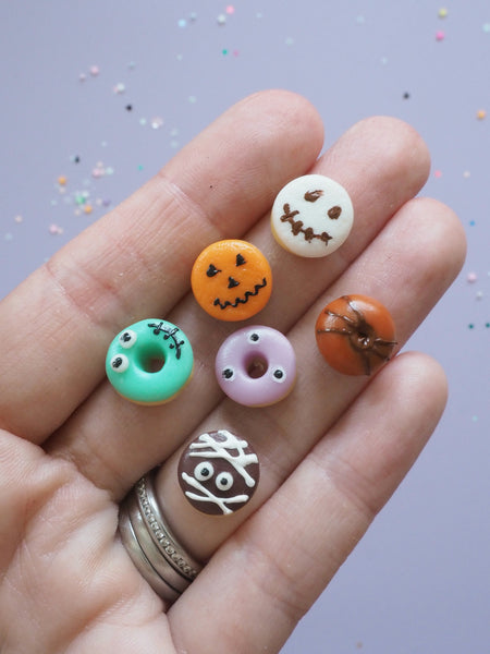 Miniature Halloween Donuts - Set of 6