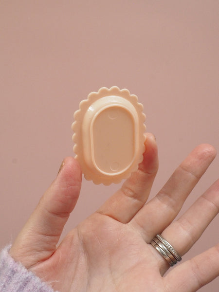 Miniature Peach Scalloped Tray
