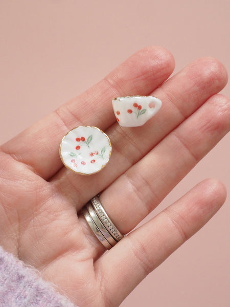 Miniature Tea and Coffee Set - Cherry Print