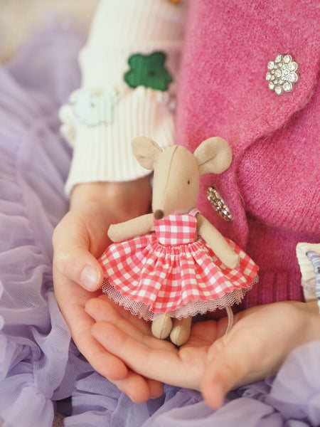 Pink Gingham and Tulle Dress