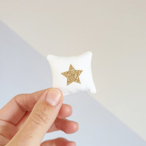 Miniature Gold Star Cushion
