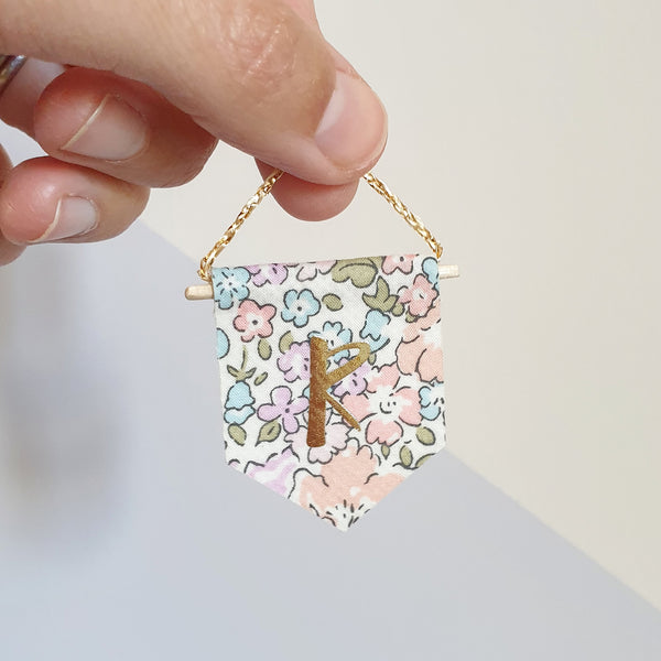 Miniature Dollhouse Initial Banner