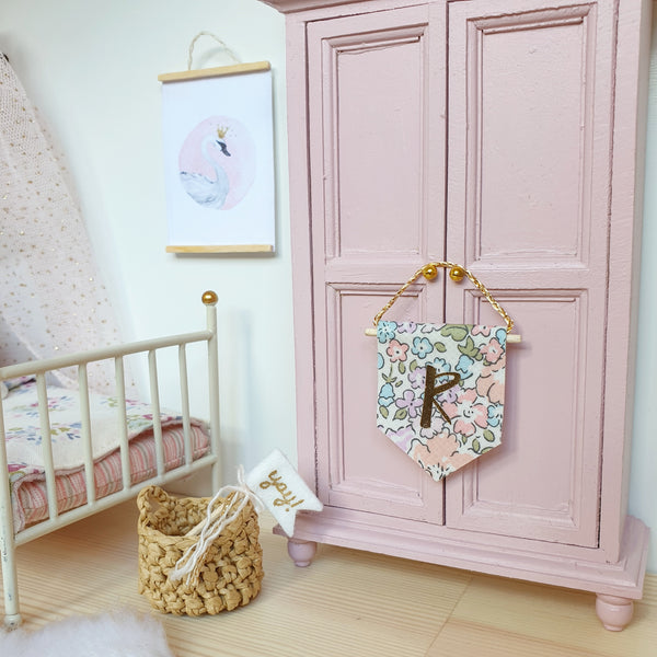 Miniature Dollhouse Initial Banner