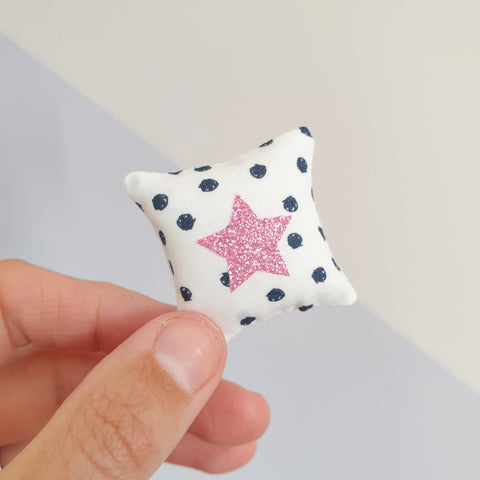 Miniature Pink Star Cushion