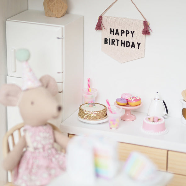 Miniature Meg Cat Hooray Inspired Birthday Banner