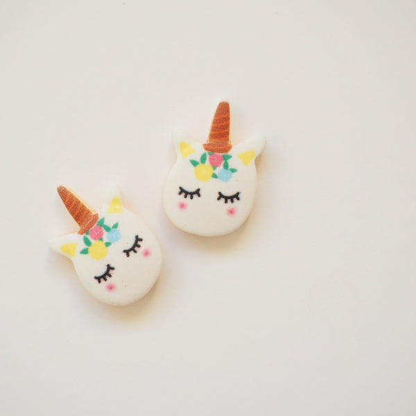 Two Miniature Unicorn Cookies