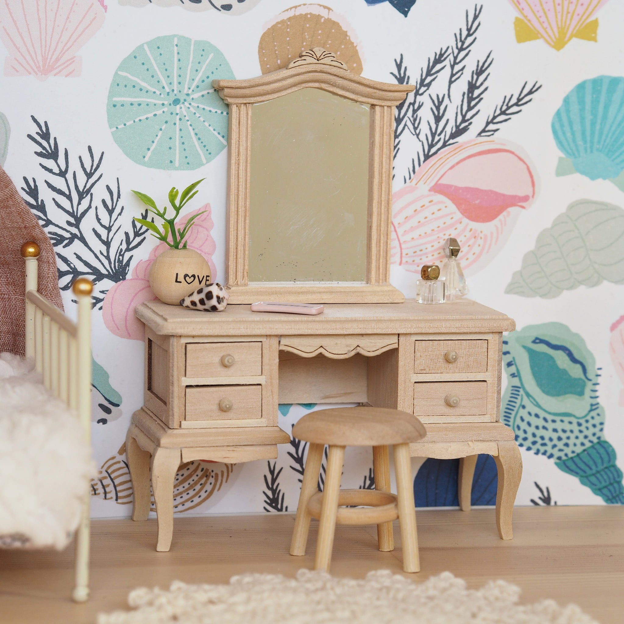 Miniature Dressing Table with Mirror